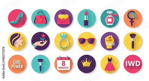 Feminine Icons Collection: Beauty, Fashion, Empowerment, International Women's Day