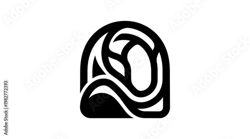 Icon of a Modern Tree Leaf in Line Art Style for Environment and Nature Graphics