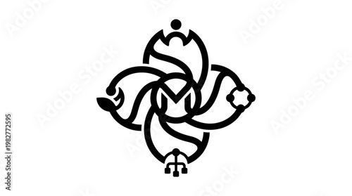 Vector Icon of Fish in Water for Marine Life and Aquarium Themed Projects