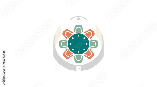 Vector Icon of Virus or Microorganism for Infectious Disease Illustration