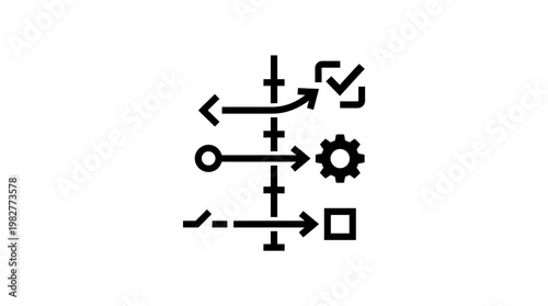 Icon Representation of Settings and Configuration Tools in Modern Vector Style