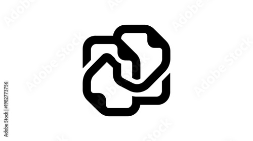 Icon of Puzzle Pieces Connecting Together for Collaboration and Problem Solving in Vector Design