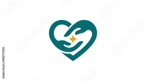 Icon of Heart Inside a Head for Mental Health Awareness and Emotional Wellbeing in Vector Style