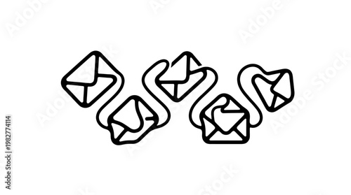 Vector Icon Set of Envelopes for Email and Communication Apps