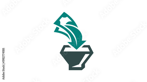 Icon of Recycling Bin with Arrows and Trash for Eco Friendly Waste Management Illustration