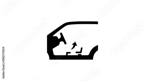 Icon of a Car Dashboard Control Panel in Digital Style