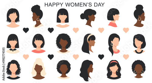 Diverse Women's Day Celebration: Faces of Empowerment and Unity