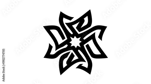 Vector Icon of Traditional Native American Star Pattern for Cultural Design