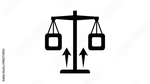 Icon of a Modern Balance Scale for Justice and Equality in Vector Style