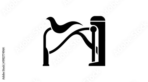 Elegant Black And White Vector Icon Of A Classic Garden Bench For Outdoor Seating