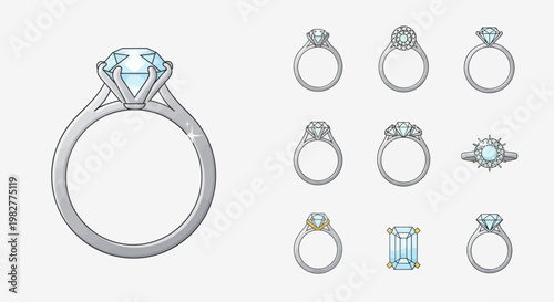 Diamond Ring Collection: Engagement & Wedding Jewelry Assortment