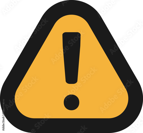 黄色い注意マークのアイコンイラスト
