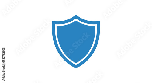 Blue Shield Icon Protection Symbol.