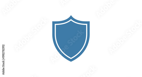 Blue Shield Icon Protection Symbol.