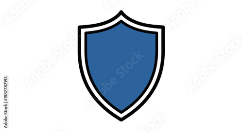Blue Shield Icon Security Symbol.