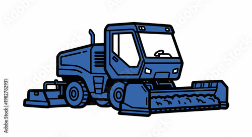 Blue Snowplow Truck Vehicle Winter.