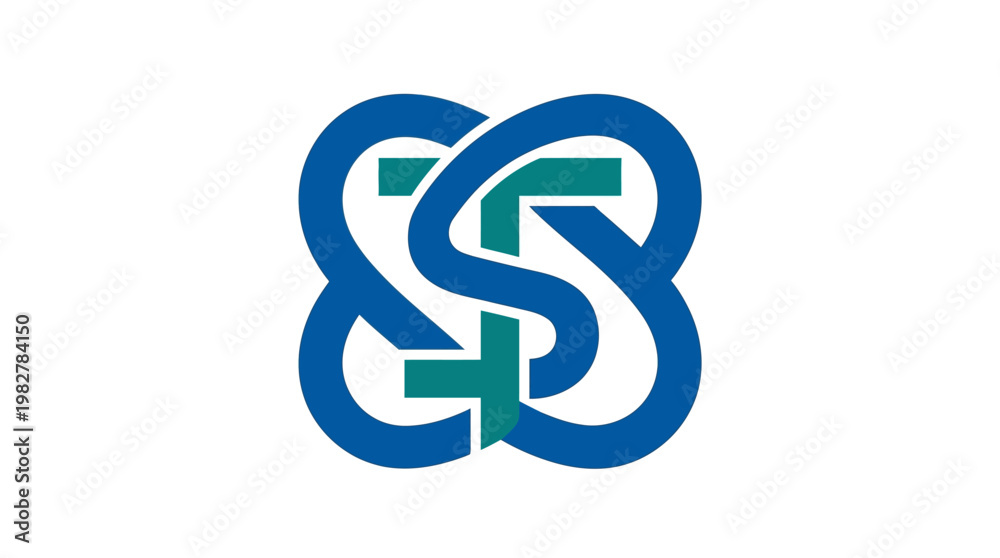 Obraz premium Icon of Intertwined Chain Links as a Vector Icon Representing Connectivity and Linkage
