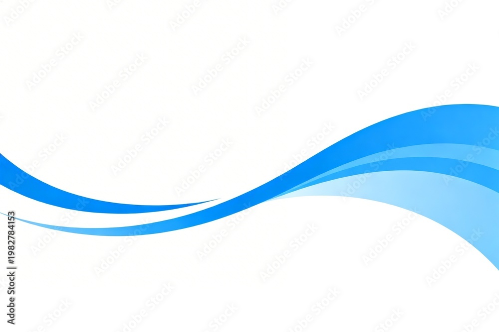 Obraz premium Blue wave design on white background