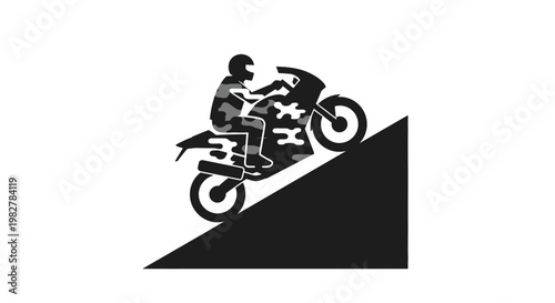 Motorcycle Rider on Ramp
