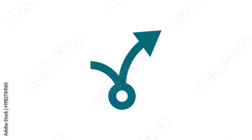 Vector Icon of a Mars Symbol Representing Male Gender in Flat Design