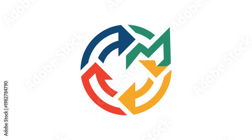 Icon of Circular Health and Fitness Symbols for Wellness and Exercise Concept