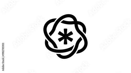 Vector Icon of Microorganism or Virus in Circular Design, Science and Medical Illustration