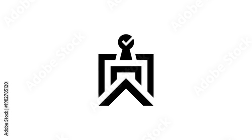 Icon of a Construction Wrench and Helmet for Building Maintenance and Industry