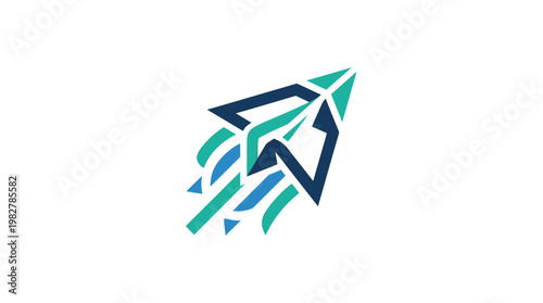 Vector Icon of Rocket Launching Illustration for Space Exploration and Innovation