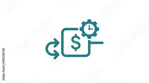 Icon of Business Transaction or Financial Exchange in Minimalist Style for Digital Commerce