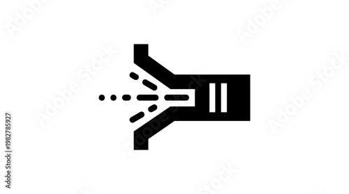 Icon of a Firearm Discharging Shot for Security and Weapon Illustration