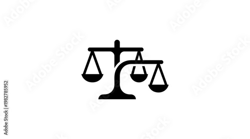 Icon of Justice Scale Balance for Legal and Law Concept in Minimal Style