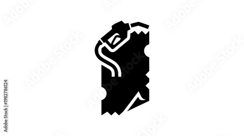 Icon Of A Classic Car Silhouette In Black And White Vector Illustration