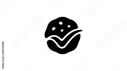 Icon of Stacked Burgers with Lettuce and Cheese ? Food Delivery Vector Illustration