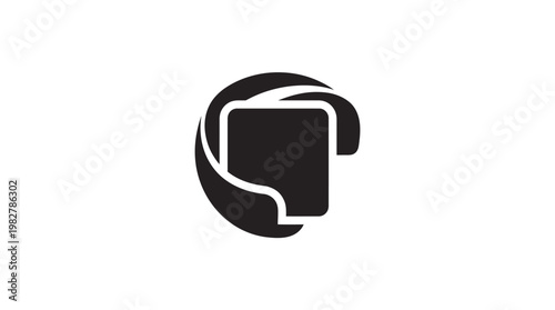 Icon of Customer Support Headset with Chat Bubble in Flat Vector Style
