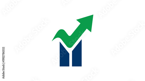 Icon Of An Upward Trending Graph For Business Growth And Financial Success