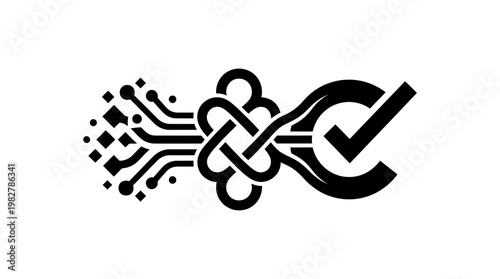Vector Icon of Digital Connectivity and Innovation in Modern Technology Style