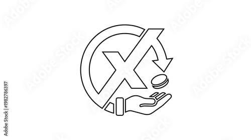 Icon of Bank Transaction and Money Transfer in Vector Style for Financial Apps