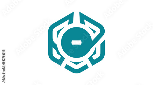 Vector Icon of a Shield with a Minus Sign in a Geometric Design for Security and Protection Themes