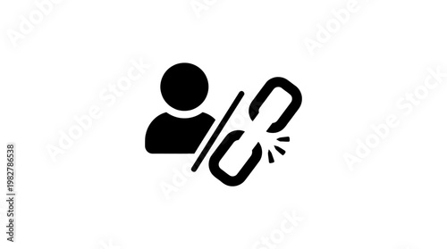 Icon of User Profile with Lightning Bolt for Power or Speed Representation, Vector Icon