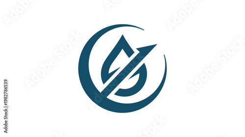 Icon of a Dynamic Mountain Peak in a Minimalist Vector Style for Nature and Adventure Graphics