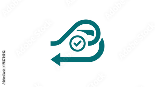Icon of Cloud Backup with Checkmark for Data Security and Cloud Storage Services
