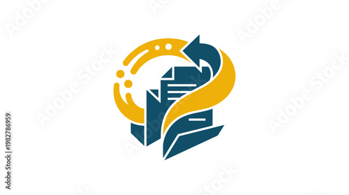 Vector Icon of a Modern Video Replay Symbol for Media and Technology Applications