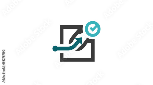 Vector Icon of Business Growth Achievement and Success in Modern Style