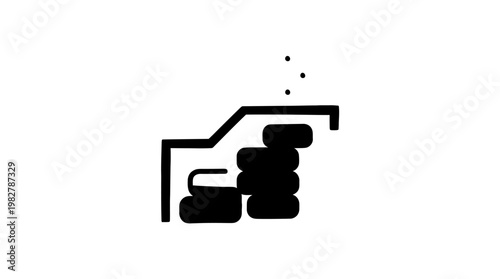 Icon of Hand Holding Coins for Financial Success and Wealth Growth in Flat Style