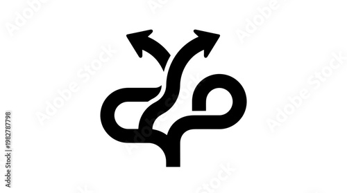 Icon of Brainstorming and Idea Generation in Creative Mind Map Style - Vector Icon