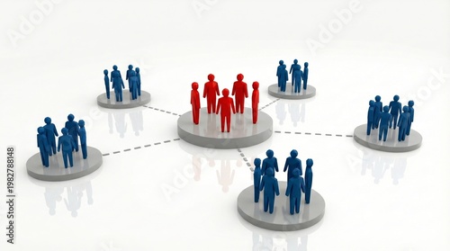 Global business networking leadership and organizational structure infographic