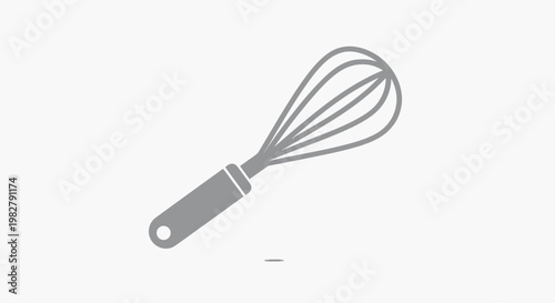 Simple illustration of a kitchen whisk on a white background