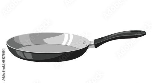 New Frying Pan Isolated On White Background, Kitchenware, Cooking Utensil