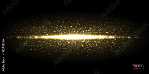 abstract light background, the starburst effect emits golden rays, warm light of the stars