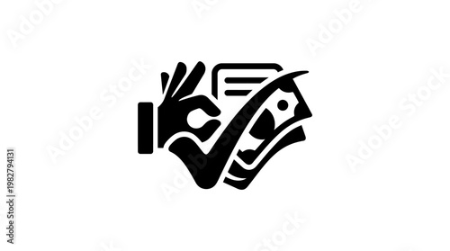 Icon of Hand Holding Money Vector Style for Financial and Banking Concepts